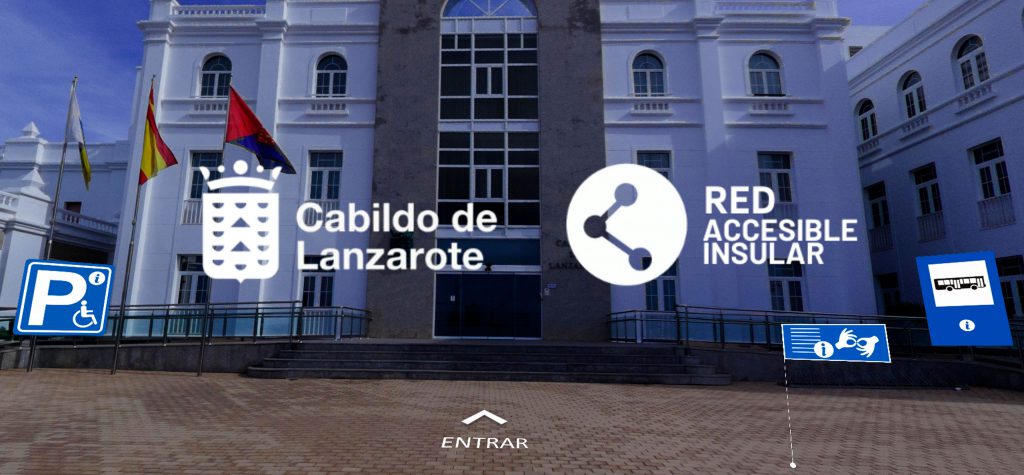 Imagen de entrada al Tour Virtual del Cabildo de Lanzarote.